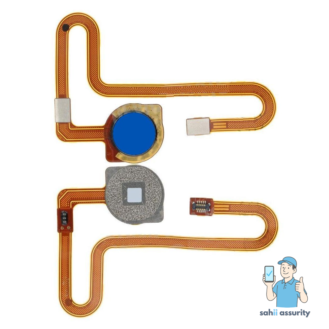 Fingerprint Sensor with Flex Cable for Xiaomi Redmi Note 8 Blue